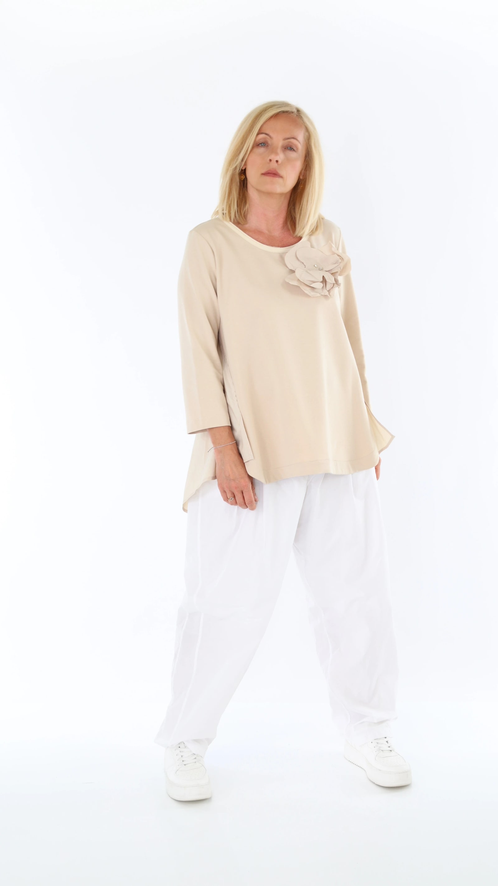 BIZE BZ290 Çiçek Detaylı Bluz